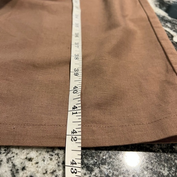 MEOMUA rose gold short sleeve dress for expectant mothers with asymmetrical top - Picture 13 of 14